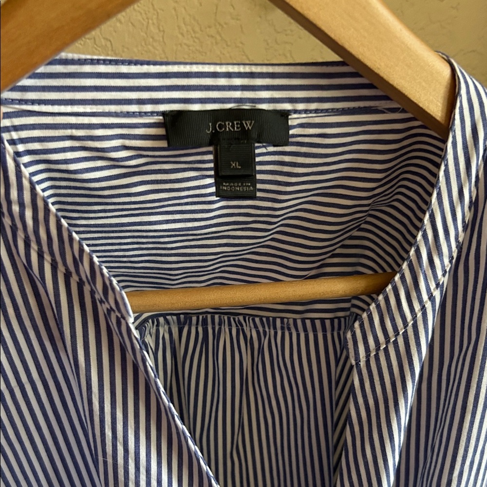 J. Crew Navy and White Striped Blouse - Picture 2 of 7